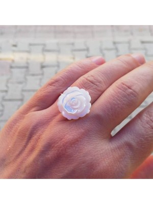 UltraMint Gümüş Taşlı Gül Yüzük, Şık ve Zarif Sevgili Hediye Seçeneği