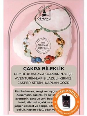 UltraMint El Yapımı 7 Çakra Doğal Taş Bileklik Sevgililer Günü Hediyesi