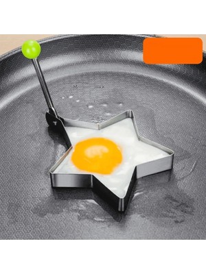 Eco Port Metalik Yıldız Şeklinde Metal Omlet Yumurta ve Krep Kalıpları
