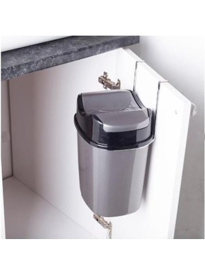 Pratik Kapaklı Mutfak Çöp Kovası, 5,5 Litre, Askılı Geçmeli, Şık ve Kullanışlı