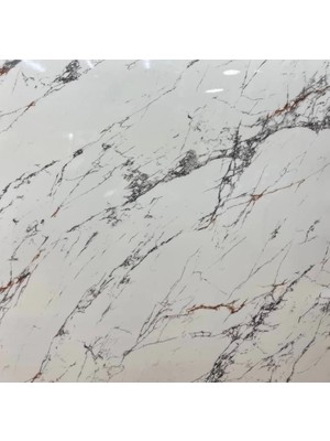 Eco Port Beyaz Mermer Desenli Yapışkanlı Kaplama Kağıdı  Büyük Boy 5 Metre