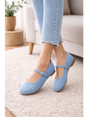 Ghattix Kadın Günlük Rahat Süet Babet