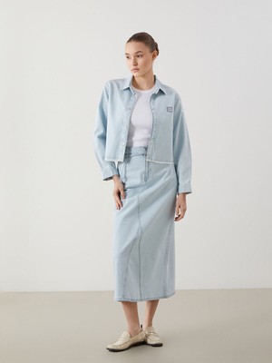 Lc Waikiki Yeni Sezon Beli Kemerli Kadın Jean Etek