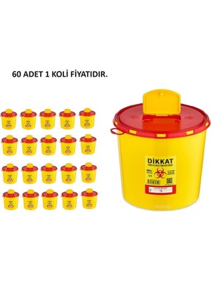 10 Lt Tıbbi Atık Kovası Seti, Güvenli ve Pratik Kullanım, 60 Adet
