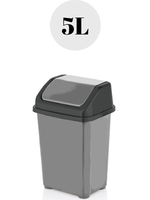 Şık 5 Litre Paslanmaz Çöp Kovası, Pratik ve Dayanıklı Tasarım
