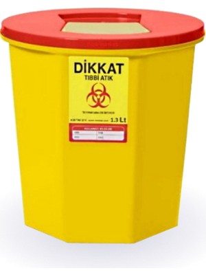 Pratik 1,3l Tıbbi Atık Kovası, 10 Adet Paket, Güvenli Kullanım