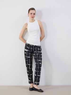 Lc Waikiki Yeni Sezon Beli Lastikli Desenli Kadın Pantolon