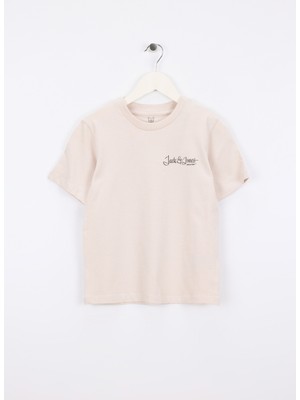 Jack & Jones Baskılı Bej Erkek Çocuk T-Shirt 12279666