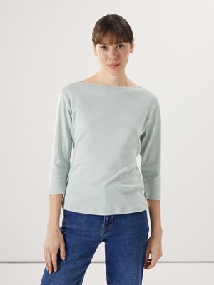 Lc Waikiki Yeni Sezon Kayık Yaka Kadın Tişört