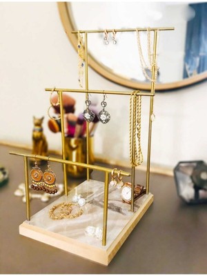 UltraMint Altın Takı Standı ve Düzenleyici, Küpe, Bileklik, Kolye Seti Için Ideal