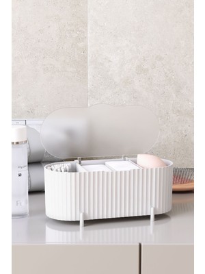 UltraMint Pamuk Kutu Makyaj ve Kozmetik Organizeri, 24 Cm, Şık ve Kullanışlı Tasarım