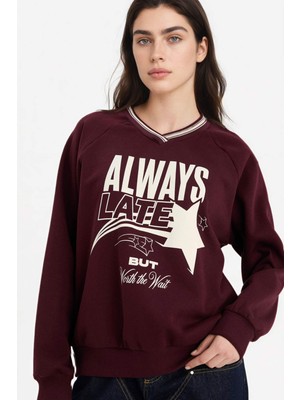 DeFacto Oversize Baskılı Sweatshirt G9598AX26SP