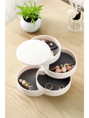 UltraMint Şık 4 Gözlü Takı Organizeri, Mücevher Saklama Kutusu