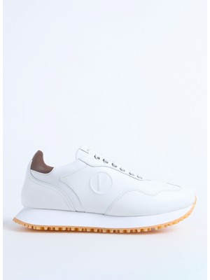 Valentino Beyaz - Kahverengi Erkek Sneaker Dred