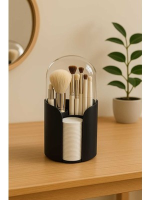 UltraMint Düzenli ve Şık Makyaj Fırçası ve Pamuk Organizer Seti