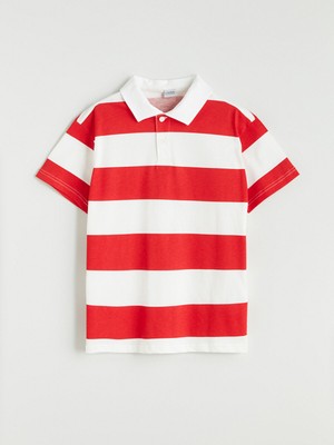 Lc Waikiki Yeni Sezon Polo Yaka Çizgili Erkek Çocuk Tişört
