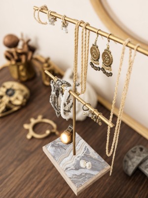 UltraMint Altın Takı Standı ve Düzenleyici, Küpe, Bileklik, Kolye Seti Organizer