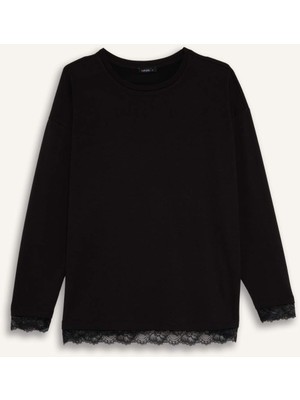 DeFacto Relax Fit Bisiklet Yaka Uzun Kollu Tişört H1205AX26SP