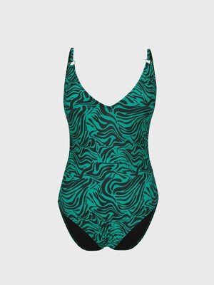 Lc Waikiki Yeni Sezon V Yaka Desenli Kadın Mayo