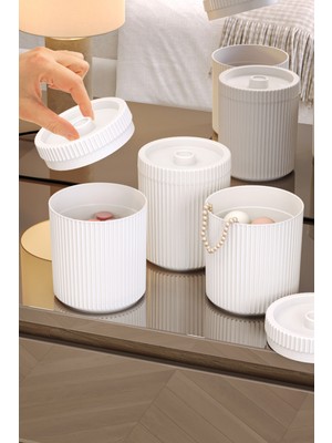 UltraMint 3’lü Kapaklı Çok Amaçlı Makyaj ve Kozmetik Organizer Seti