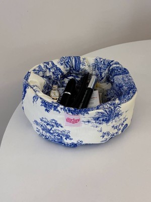 UltraMint Mavi Fransız Organizer Sepet, Dolap Içi Düzenleyici ve Makyaj Çantası