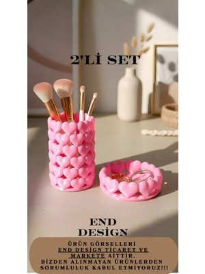 UltraMint Kalpli Organizer 2'li Set, Makyaj ve Takı Düzeni Için Şık Çözüm