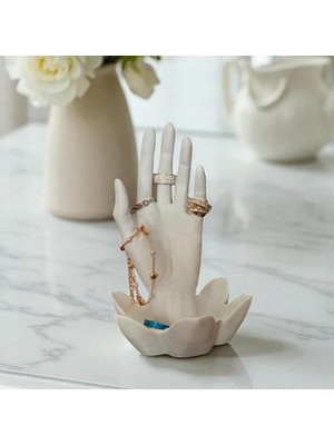 UltraMint El Tasarımlı Takı Organizatör Seti, Beyaz, Çok Amaçlı Stand