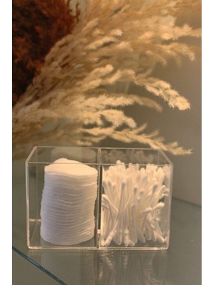 UltraMint Çift Bölmeli Pleksi Makyaj Malzemeleri Organizer Seti