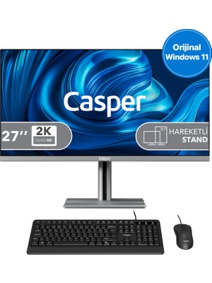 Casper Nirvana A87.1362-BF00A-V-G Intel Core i7 13620H 16GB 1TB SSD Windows 11 Home 27" All In One Bilgisayar