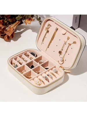 UltraMint Kadife Tasarım Fermuarlı Takı ve Mücevher Organizer Kutusu