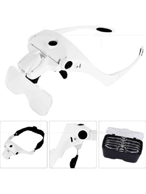 Eco Port Şarjlı Gözlük Büyüteç Çalışma Büyüteci 5 Lensli 9892B2C