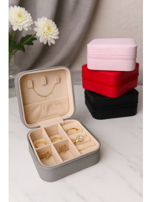 UltraMint Şık ve Pratik Çift Gözlü Seyahat Takı Kutusu, Güvenle Taşıma