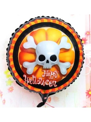 Eco Port Halloween Iskelet Kuru Kafa Folyo Balon 18 Inç