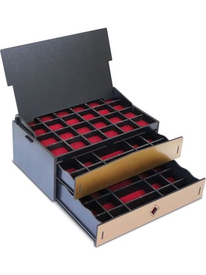 UltraMint 64 Bölmeli Çok Amaçlı Düzenleyici, Organizer ve Saklama Kutusu Siyah