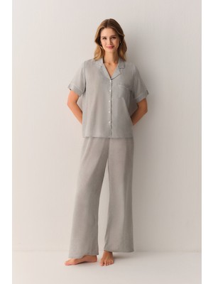 Suwen Ivy Gömlek Yaka Pijama Takımı