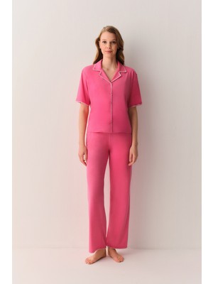 Suwen Hilary Gömlek Yaka Pijama Takımı