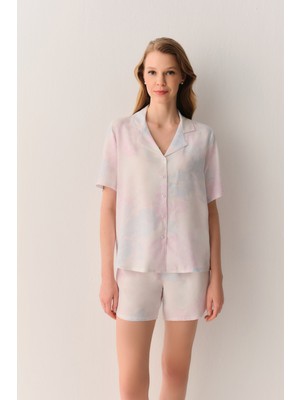 Suwen Kaitlyn Gömlek Yaka Şort Pijama Takımı