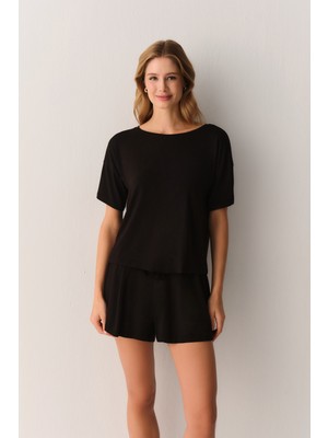 Suwen Stella Tişört Şort Pijama Takımı