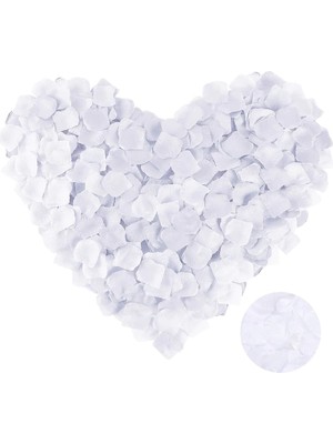 Eco Port Beyaz Renk Gül Yaprağı Şekilli Konfeti 5 Paket 500 Adet