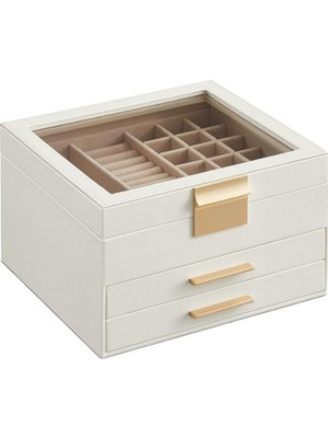 UltraMint Şık ve Fonksiyonel 3 Bölmeli Takı Kutusu, Düzen ve Tarzınıza Şıklık Katın