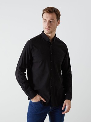 Lc Waikiki Yeni Sezon Regular Fit Uzun Kollu Keten Karışımlı Erkek Gömlek