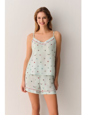 Suwen Smile Atlet Şort Pijama Takımı