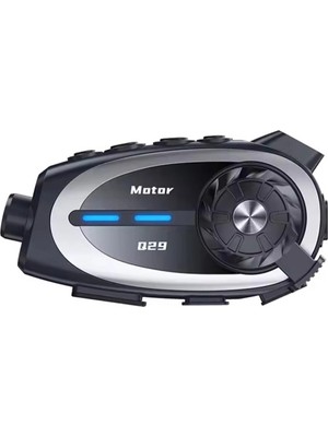 Eco Port Q29 Motosiklet Kask Bluetooth Kulaklık Eşleşmeli 1080P Kamera Geniş Açı Su Geçirmez Intercom