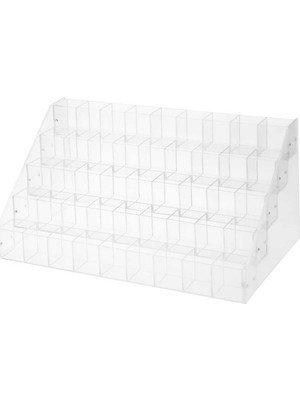 UltraMint Şeffaf Pleksi 4 Katlı Bölmeli Stand, Kozmetik, Takı ve Aksesuar Düzenleyici