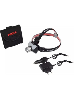 Eco Port PS-1813 Cree Q5 LED LED Zoomlu Şarjlı Kafa Feneri