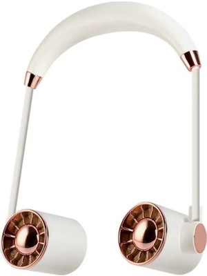 Eco Port Boyunluk Fan Hava Soğutucu Vantilatör Boyuna Asmalı Şarjlı 3 Kademeli Mini Klima Beyaz