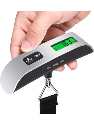 Eco Port Dijital Işıklı Elektronik Askılı El Bagaj Tartısı Bavul Kantarı Seyahat Çantası 50KG