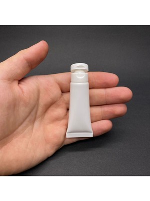 UltraMint Beyaz Krem ve Lipgloss Tüpleri Seti, Fliptop Kapak, 10ML x 3 Adet