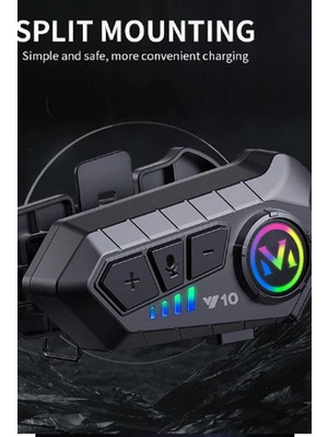 Eco Port Y10 Kask Kulaklık Bluetooth Motosiklet Kulaklık 5,3 Bluetooth Intercom Motorsiklet Kulaklık