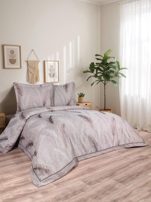 Calantha Home Collection Elsa   3 Parça Kahverengi  Pike Takımı  240 x 260 cm